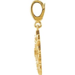 14K Yellow Gold Accented Vintage-Inspired Charm/Pendant Mounting – image 2