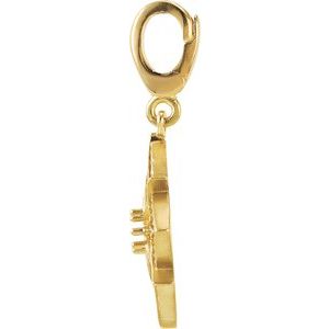 14K Yellow Gold Vintage-Inspired Charm/Pendant Mounting – image 2