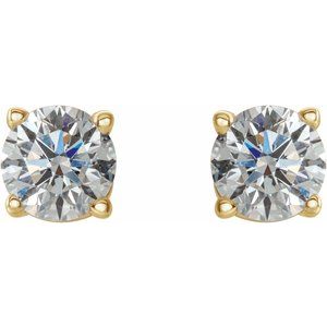 14K Yellow Gold 1/2 CTW Natural Diamond Earrings – image 2