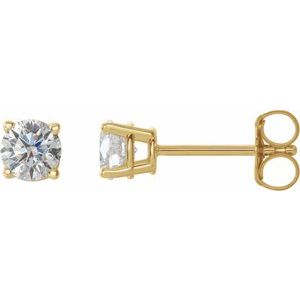 14K Yellow Gold 1/2 CTW Natural Diamond Earrings