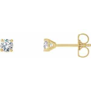 14K Yellow Gold 1/8 CTW Lab-Grown Diamond Stud Earrings
