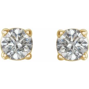 14K Yellow Gold 1/5 CTW Natural Diamond Earrings – image 2