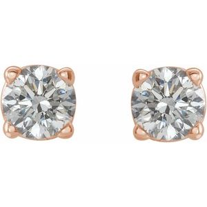 14K Rose Gold 1/4 CTW Natural Diamond Earrings – image 2