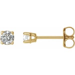 14K Yellow Gold 1/5 CTW Natural Diamond Earrings