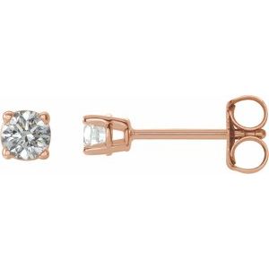 14K Rose Gold 1/4 CTW Natural Diamond Earrings