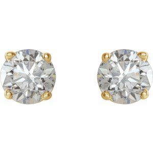 14K Yellow Gold 3/4 CTW Natural Diamond Earrings – image 2
