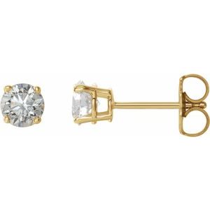 14K Yellow Gold 3/4 CTW Natural Diamond Earrings