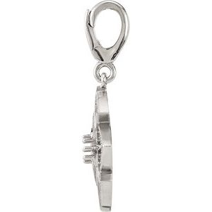 14K White Gold Vintage-Inspired Charm/Pendant Mounting – image 2