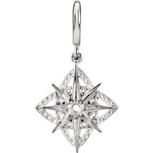 Sterling Silver Vintage-Inspired Charm/Pendant Mounting