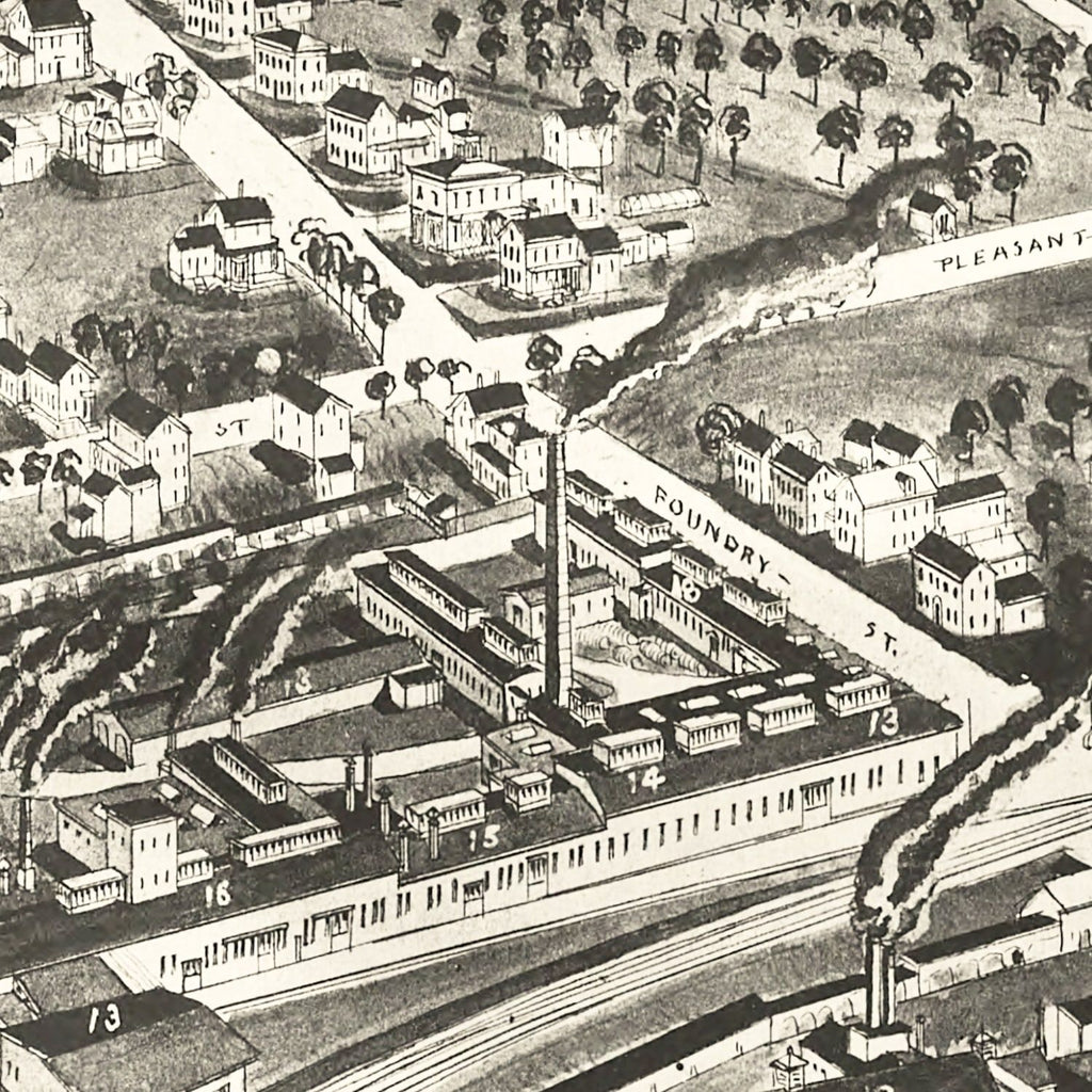 Vintage Map of South New Market, New Hampshire 1884