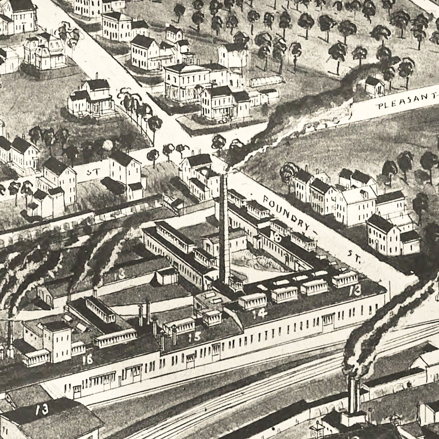 Vintage Map of South New Market, New Hampshire 1884