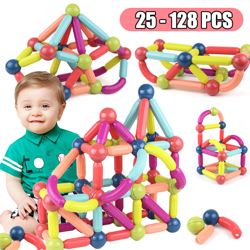 DIY Magnetic Construction Set – Creative Magnetic Rod Building Blocks for Kids