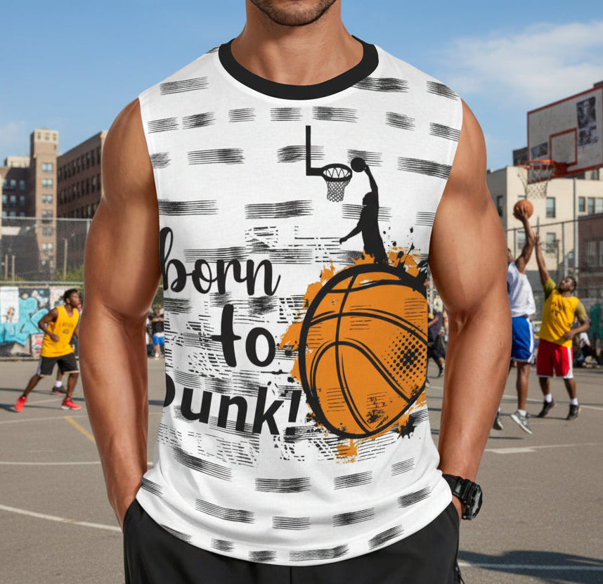 Men's Born to Dunk Basketball Sleeveless T-shirt