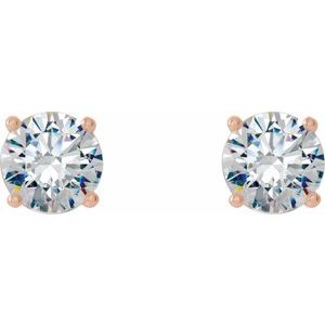 14K Rose Gold 1 1/2 CTW Lab-Grown Diamond 4-Prong Stud Earrings – image 2