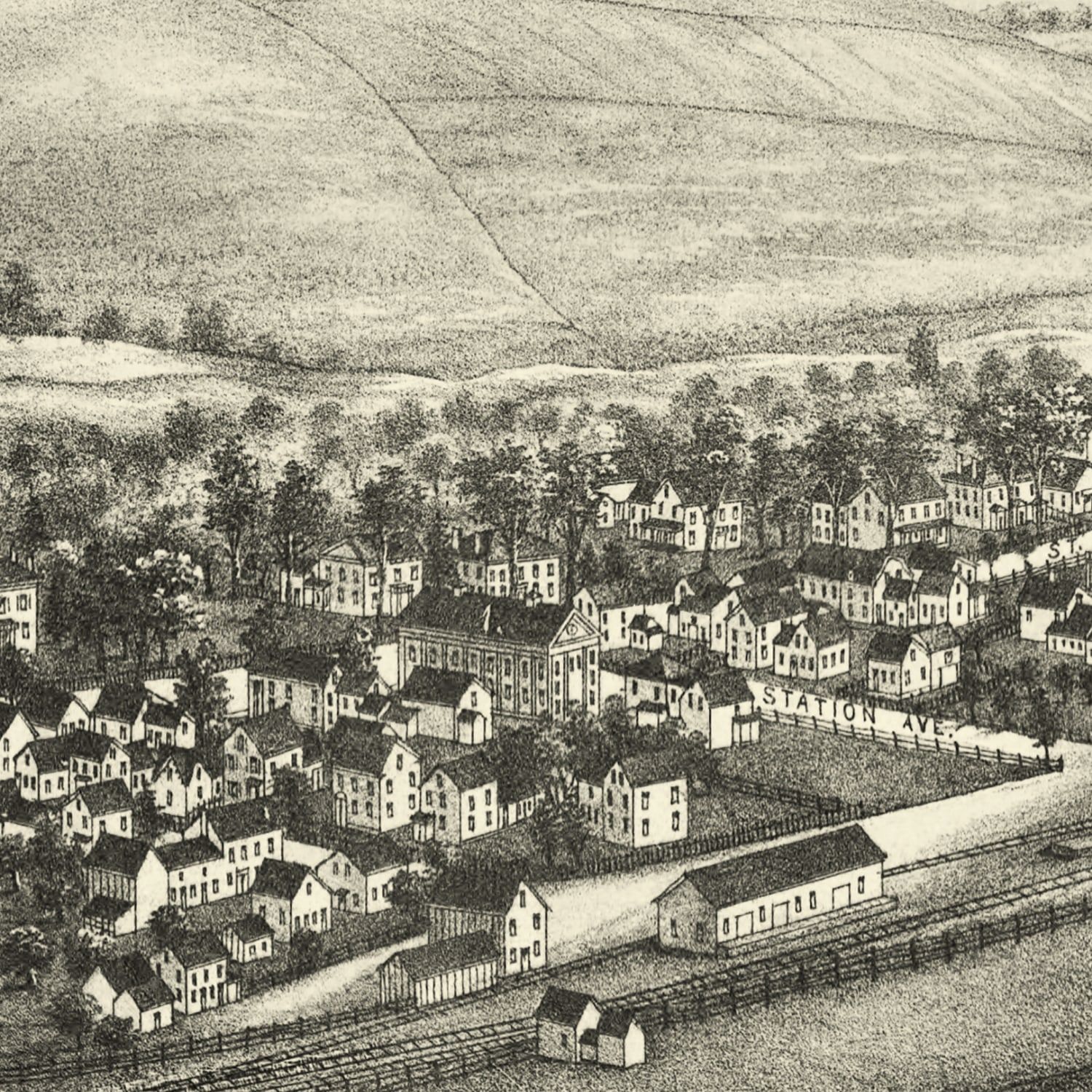 Vintage Map of Groton, Massachusetts 1886