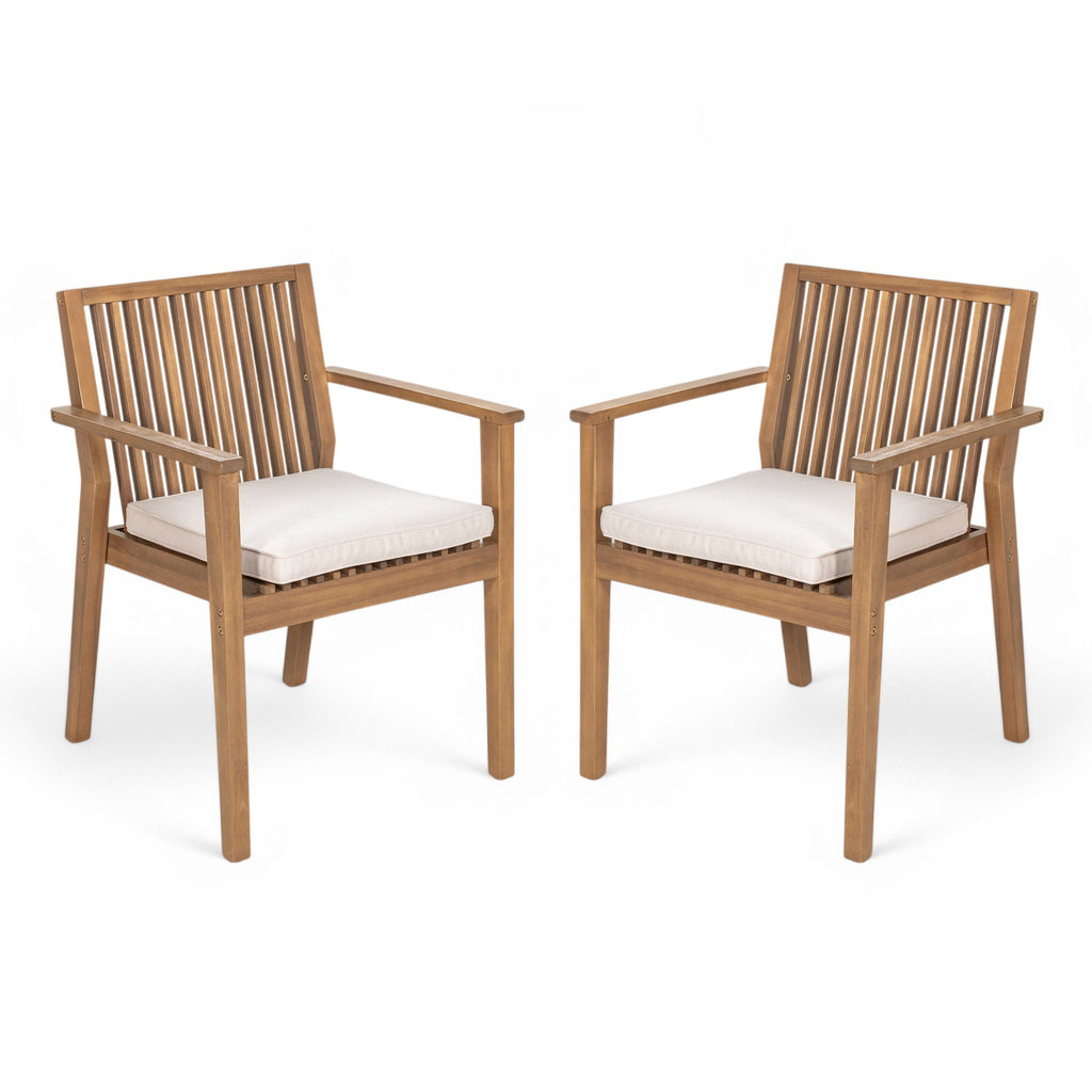 Patio Dining Chair, Comfortable Waterproof Seating (Set of 2)