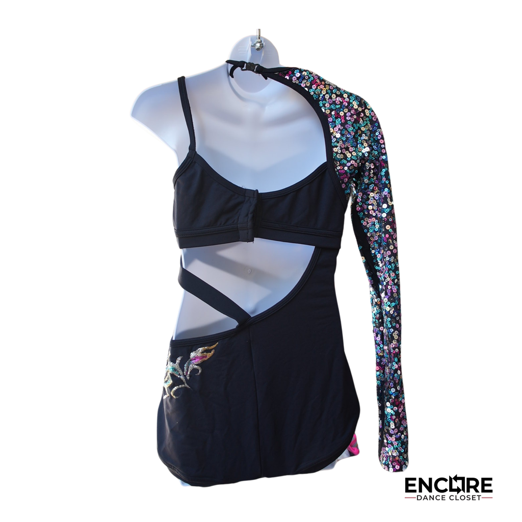 Black Asymmetrical Leotard