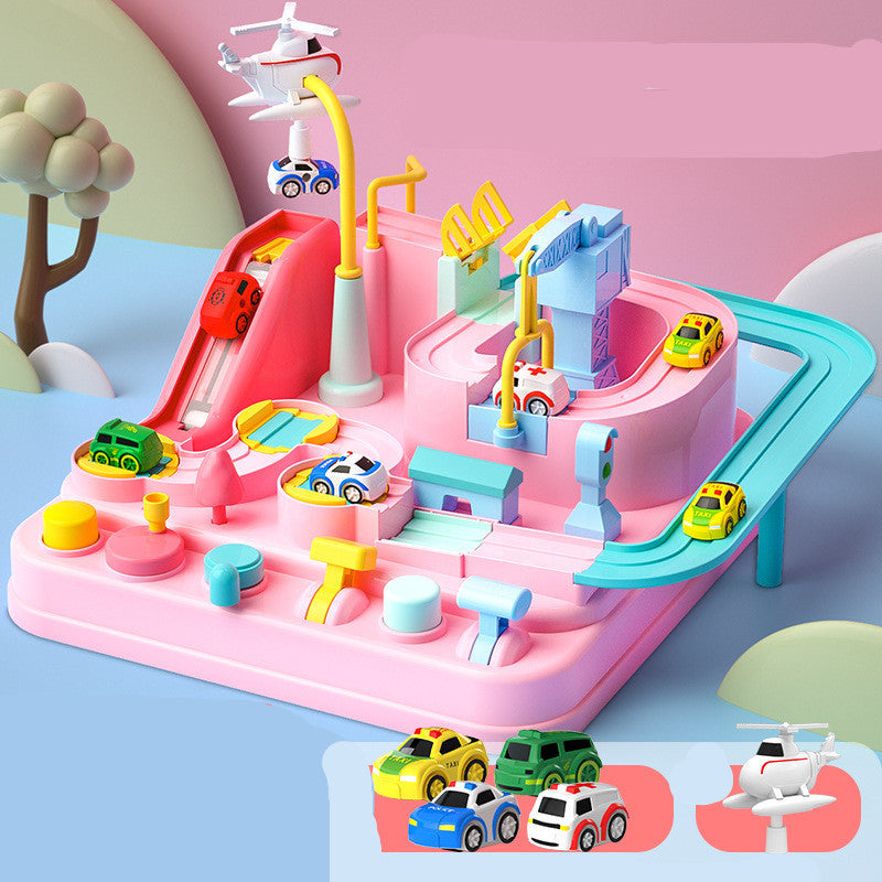 Adventure Parking Lot Car Track – Interactive Rail Toy Set for Kids