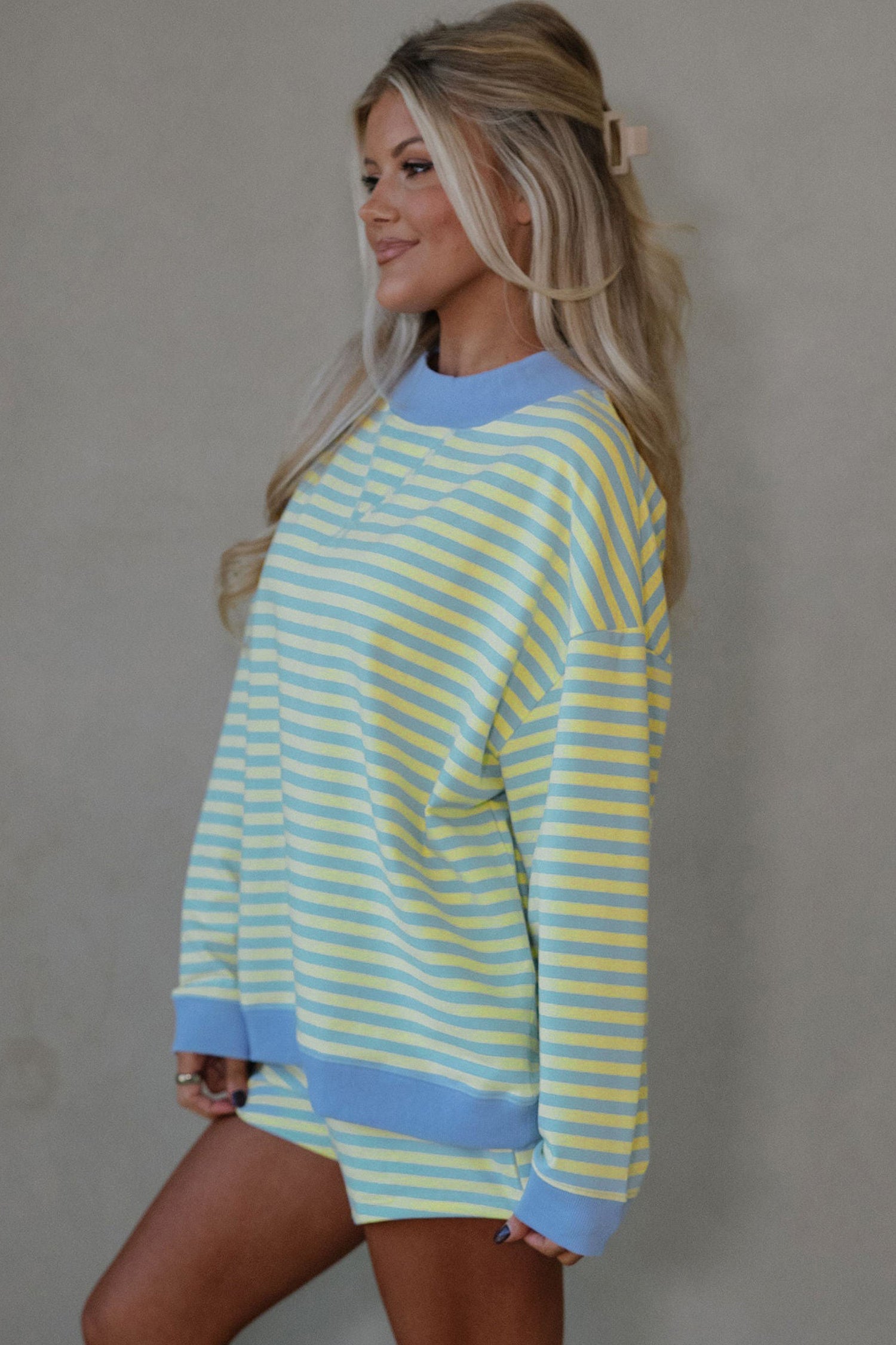 Long Sleeve Pullover & Pull-On Shorts Set