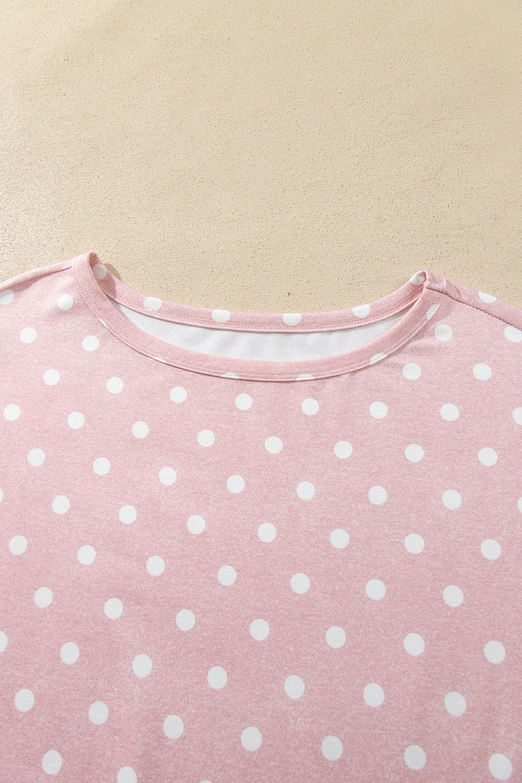 Polka Dot Long Sleeve Top & Drawstring Shorts Set