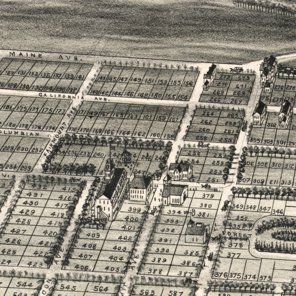 Vintage Map of Lagoon Heights, Massachusetts 1880