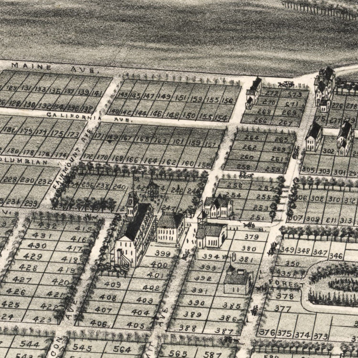 Vintage Map of Lagoon Heights, Massachusetts 1880