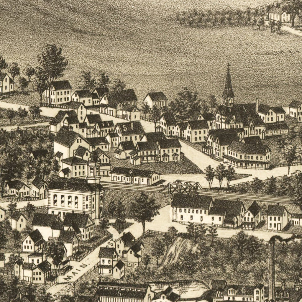 Vintage Map of North Leominster, Massachusetts 1887