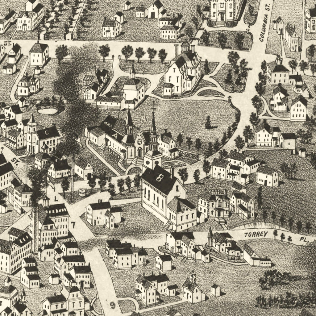Vintage Map of South Weymouth, Massachusetts 1885