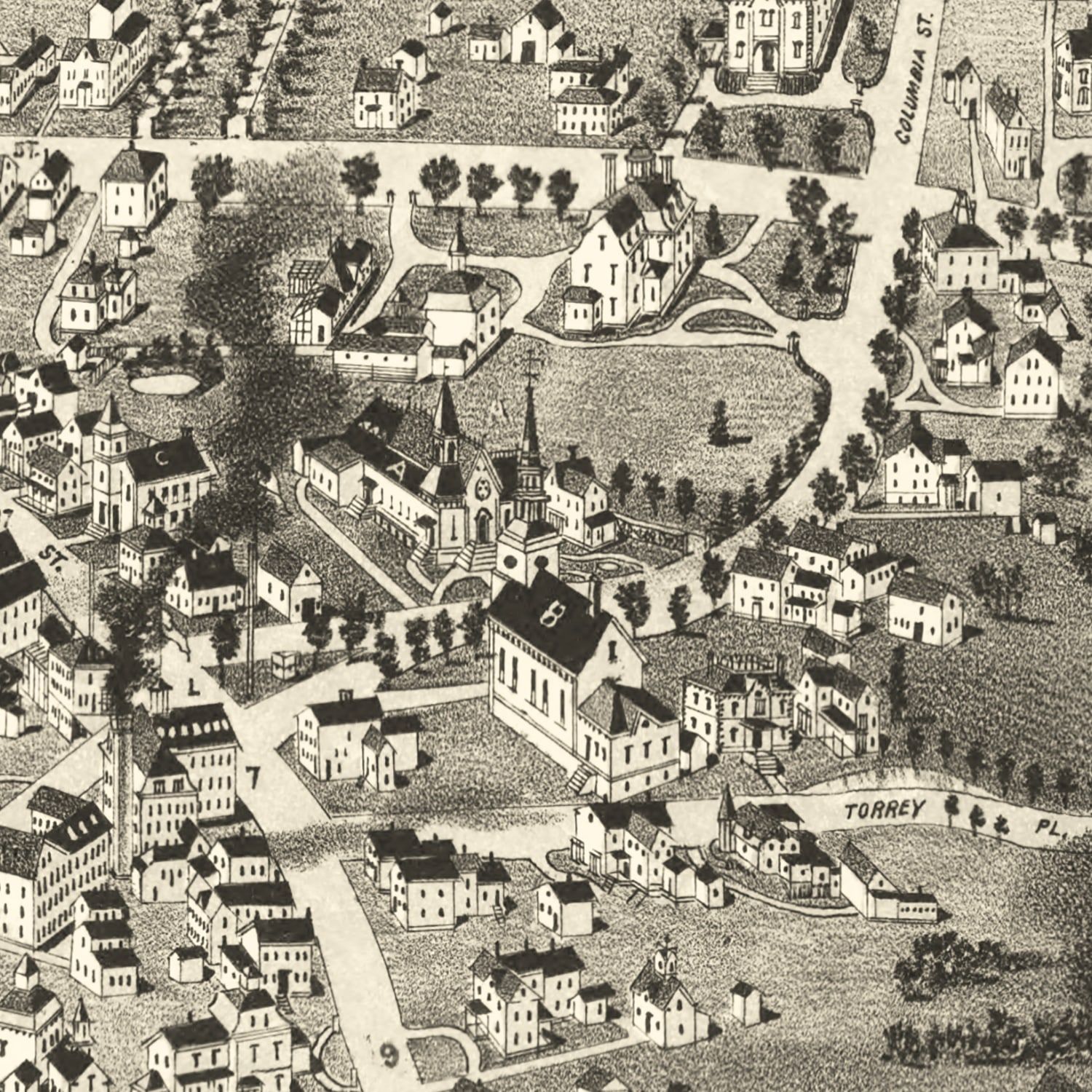 Vintage Map of South Weymouth, Massachusetts 1885