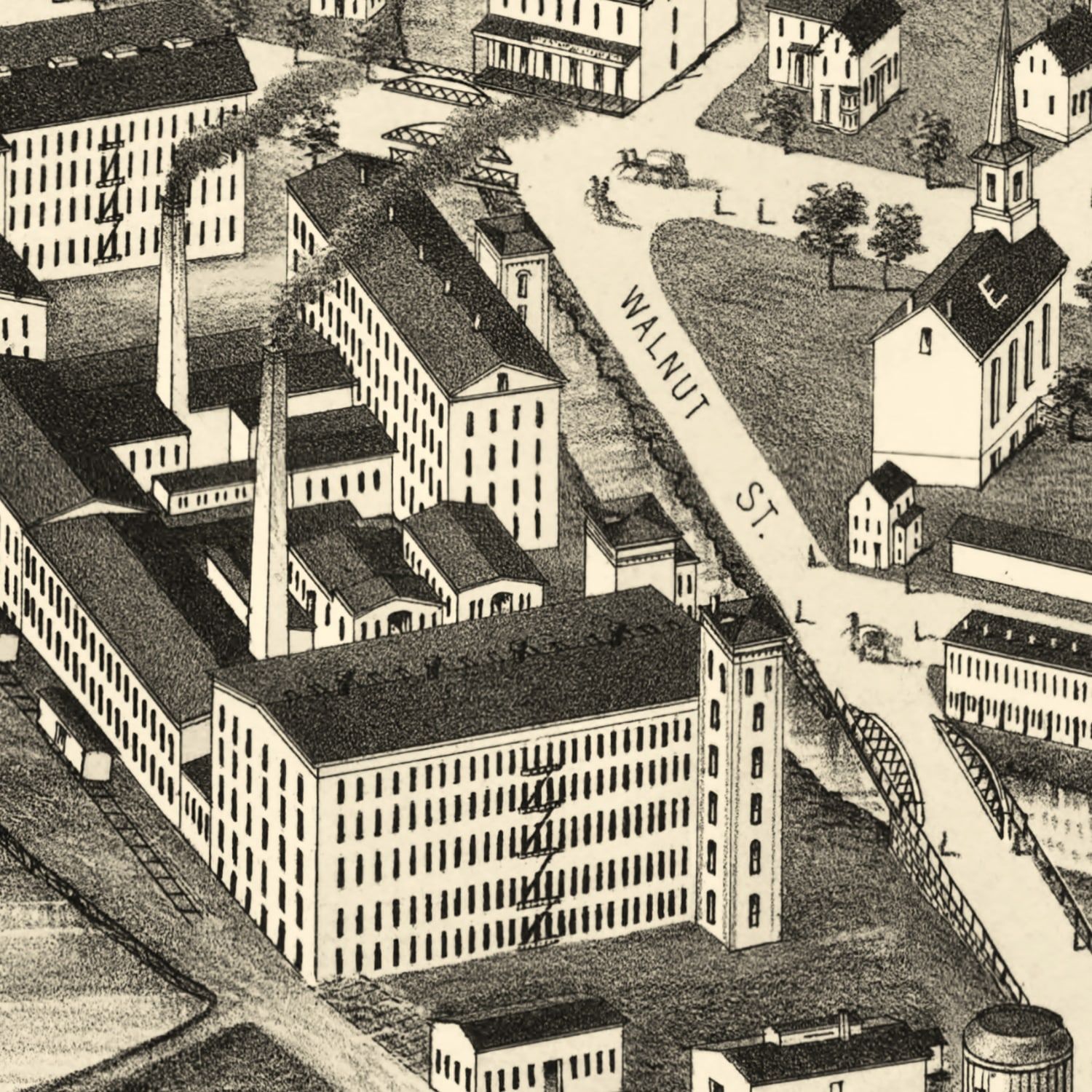 Vintage Map of Maynard, Massachusetts 1879