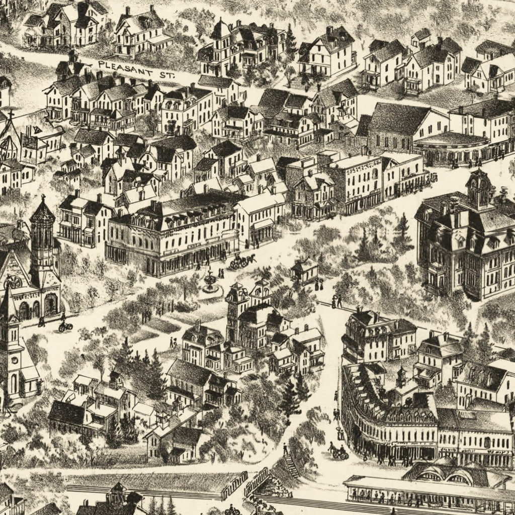 Vintage Map of Newton Centre, Massachusetts 1897