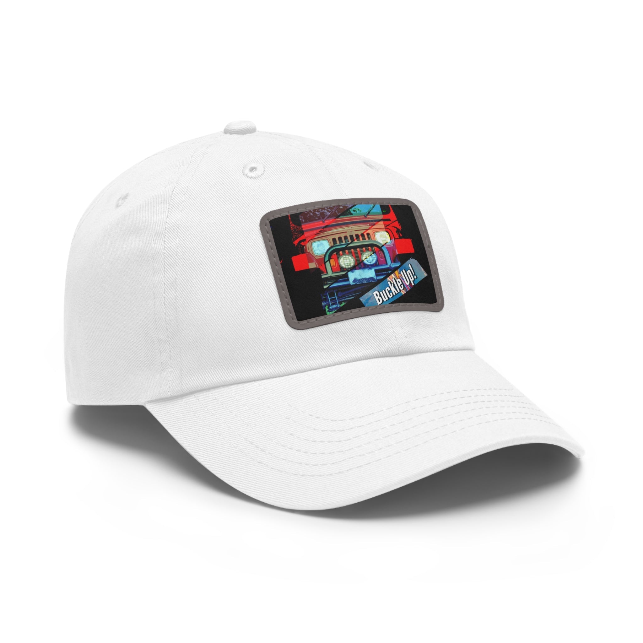 Buckle Up!  4 Wheel Drive Hat with Rectangle Leather Patch