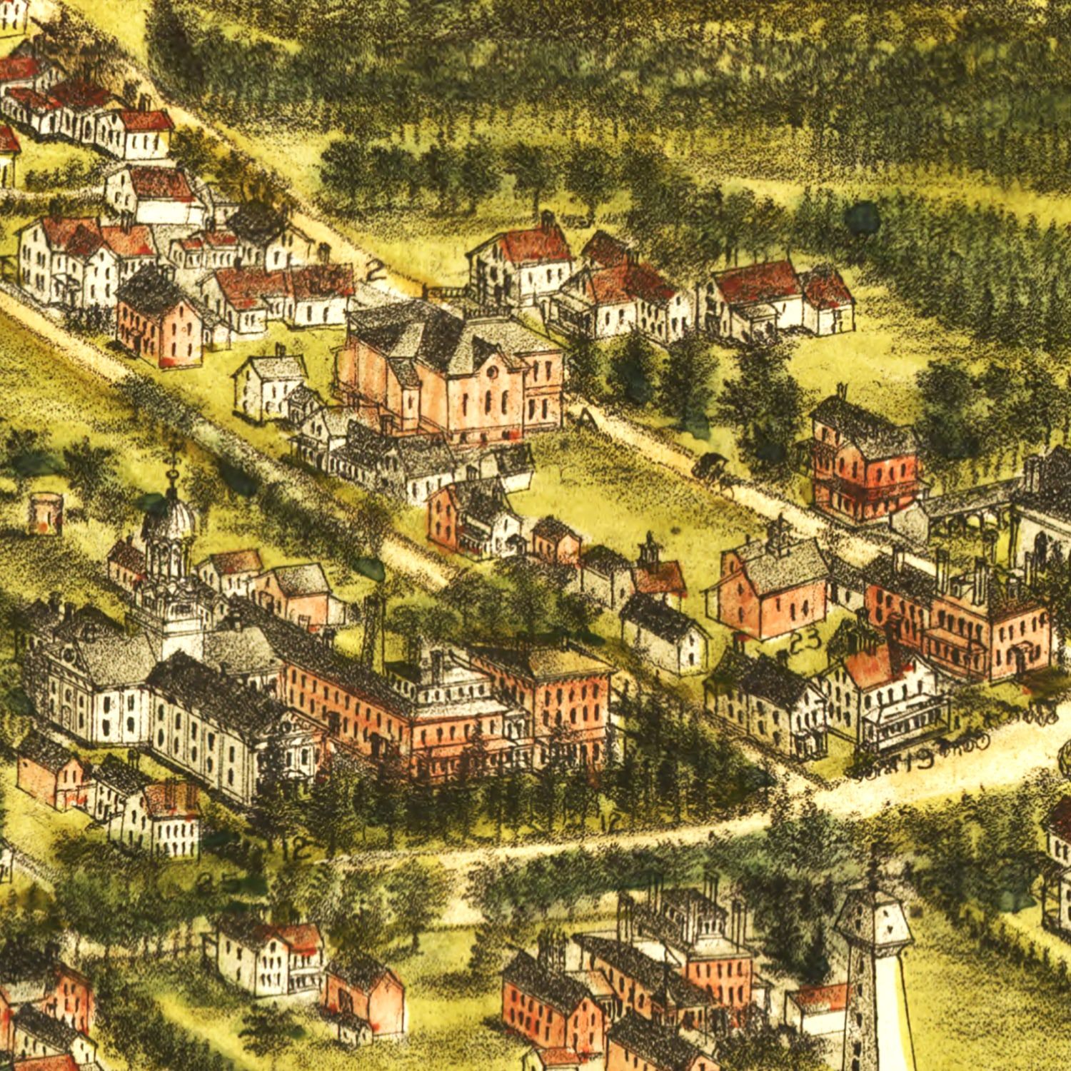 Vintage Map of Norton, Massachusetts 1891
