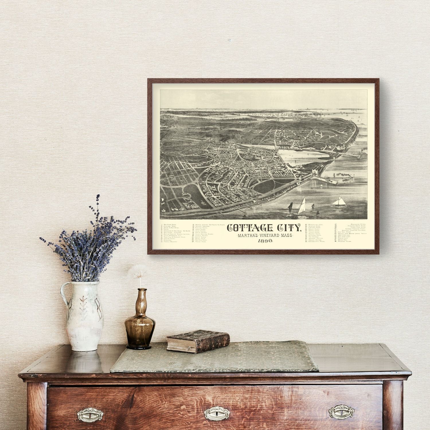Vintage Map of Cottage City, Massachusetts 1890