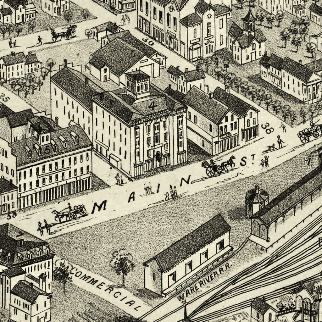 Vintage Map of Palmer, Massachusetts 1879