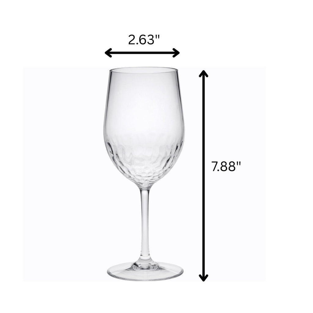 Tritan Hammer - Leadingware Unbreakable Design Plastic Wine Glasses (Set of 4), Bpa Free, 12Oz - Clear