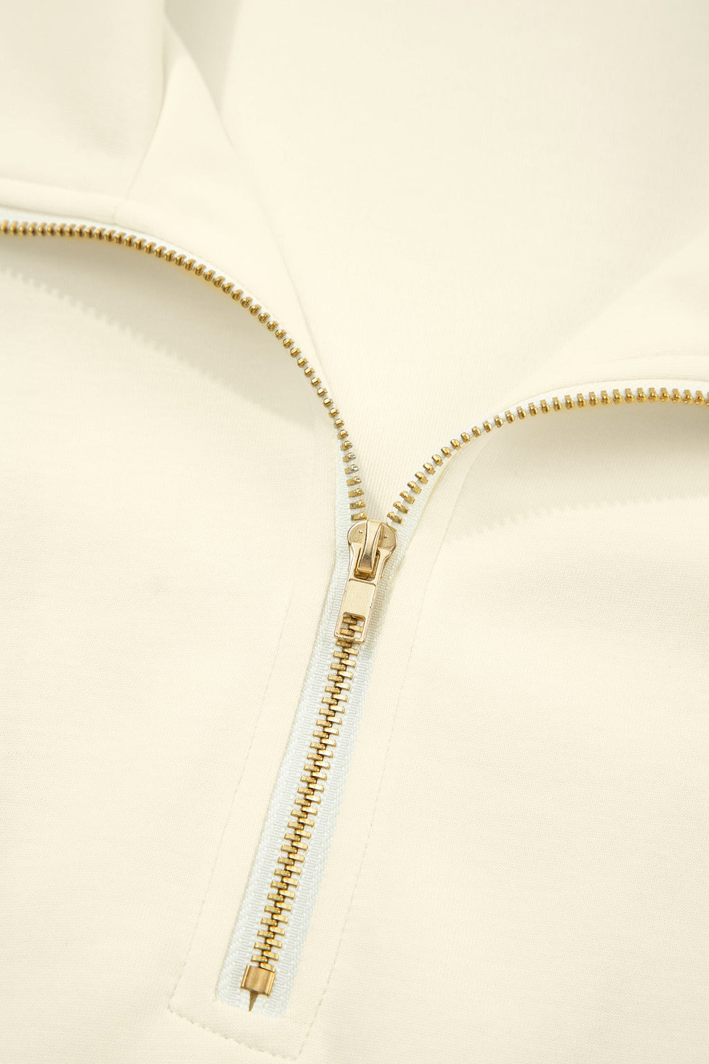Solid Zip-Up Collared Ruffle Short Sleeve Blouse