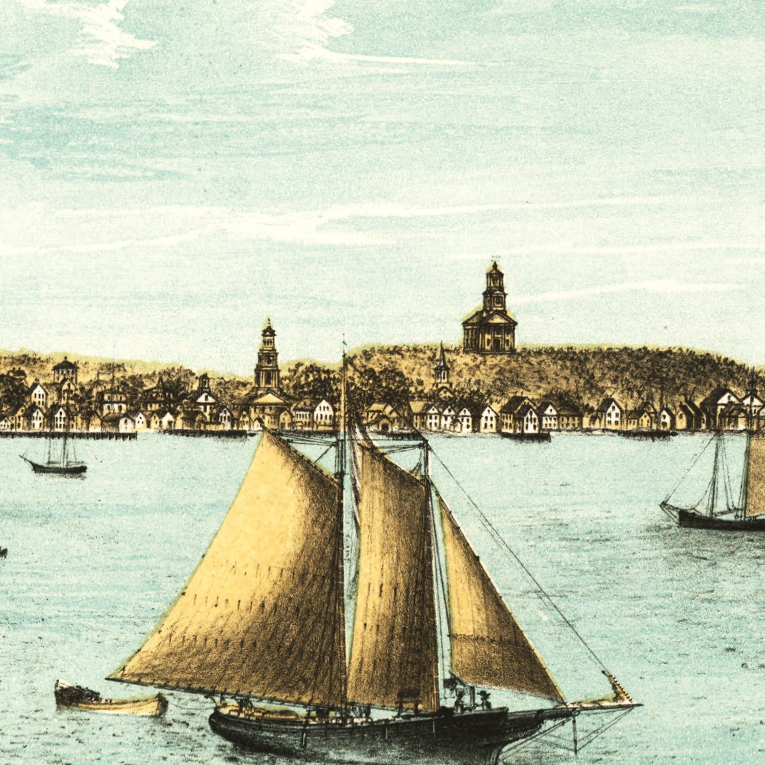 Vintage Map of Provincetown, Massachusetts 1877