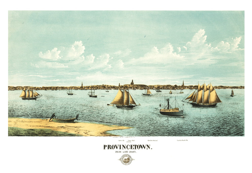Vintage Map of Provincetown, Massachusetts 1877
