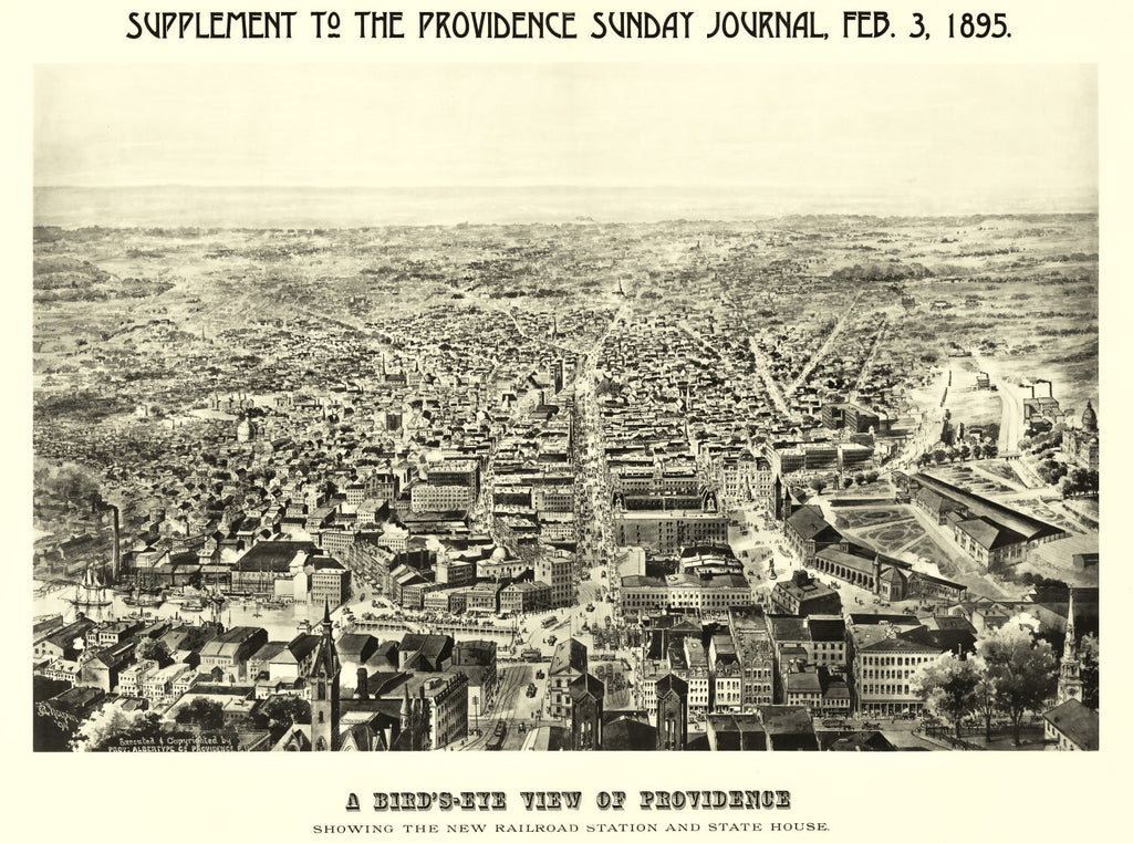 Vintage Map of Providence, Rhode Island 1895
