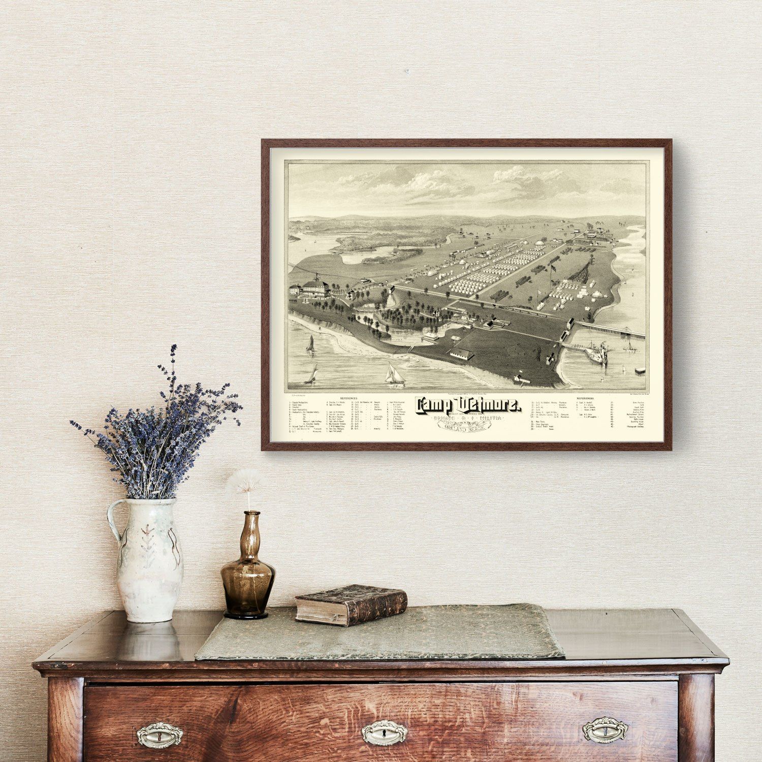 Vintage Map of Camp Wetmore, Rhode Island 1885