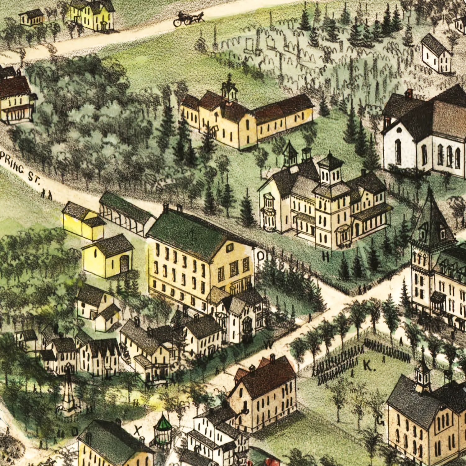 Vintage Map of Cheshire, Connecticut 1882