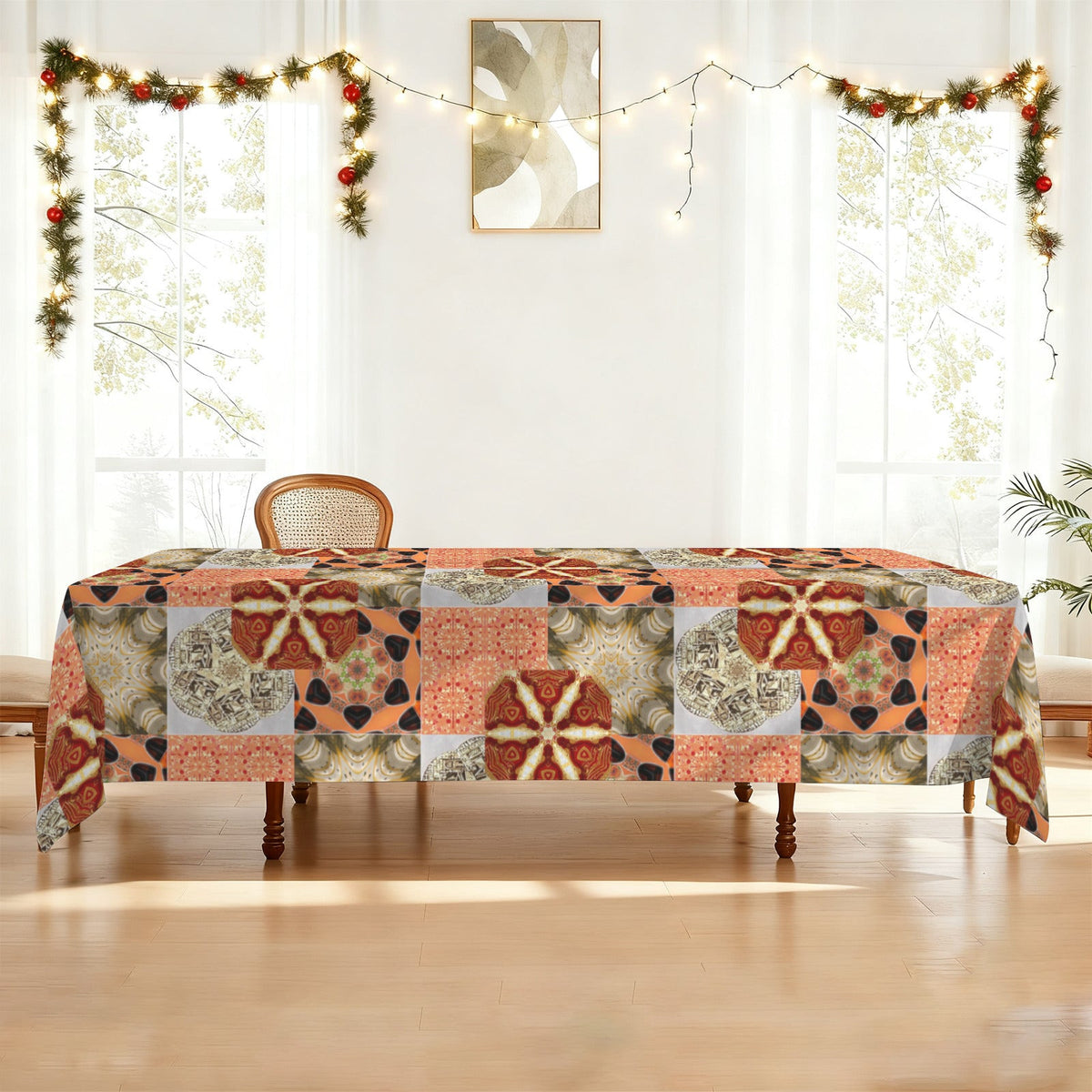Heritage Revival Quilt Design Rectangular Tablecloth - 120" x 60"