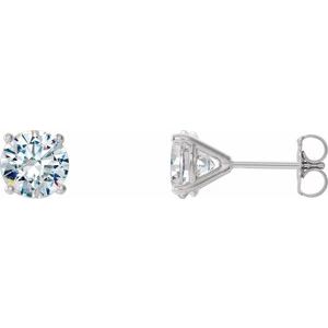 14K White Gold 2 CTW Natural Diamond Cocktail-Style Earrings