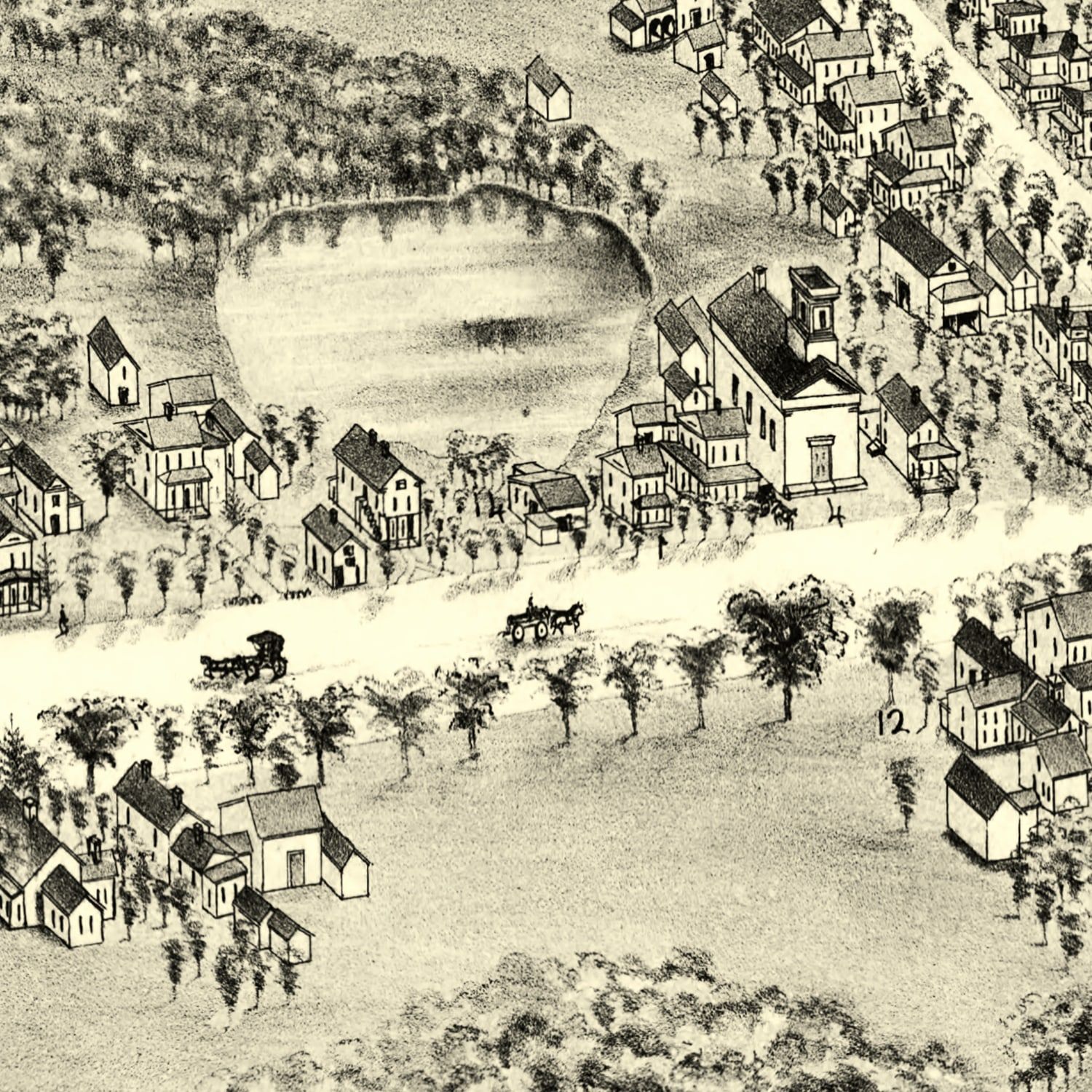 Vintage Map of Madison, Connecticut 1881
