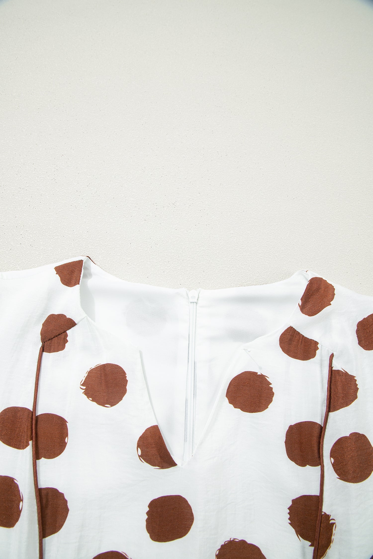 Polka Dot V-Neck Short Sleeve Midi Dress