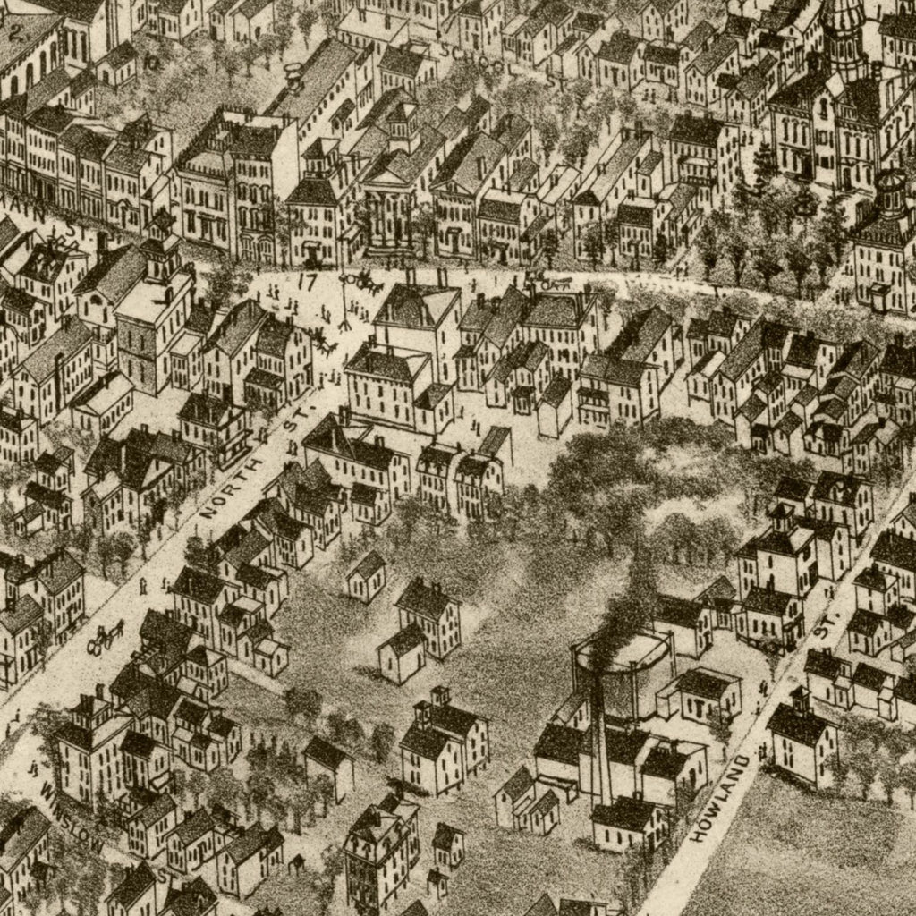 Vintage Map of Plymouth, Massachusetts 1882