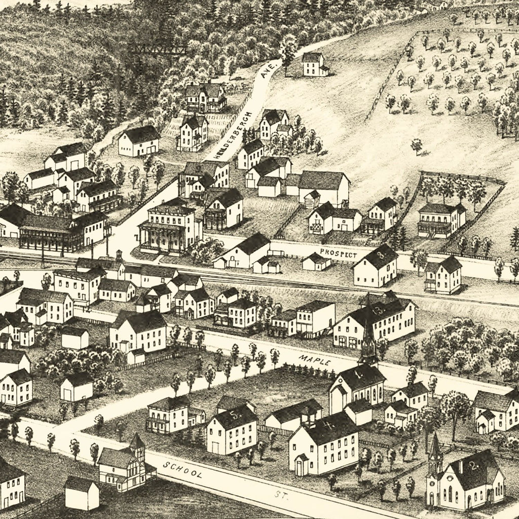 Vintage Map of Altamont, New York 1890