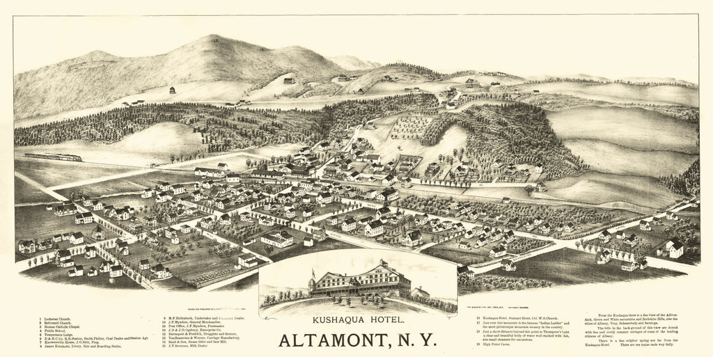 Vintage Map of Altamont, New York 1890