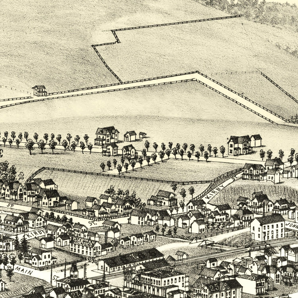 Vintage Map of Bainbridge, New York 1889